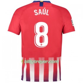 Billige Fotballdrakter Atlético Madrid Saul 8 Hjemmedraktsett 2018/19 Kortermet